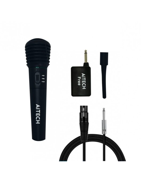 Micrófono Aitech Inalámbrico Free Karaoke Con Adaptador