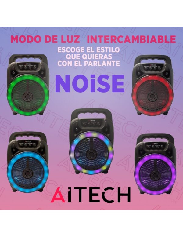 Parlante Aitech Noise 6.5" Bluetooth Con Micrófono - Imagen 5