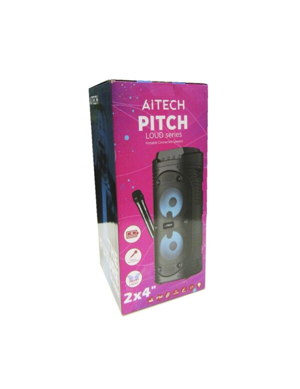 Parlante Aitech Pitch 4x2" Bt Con Micrófono 800w Negro - Imagen 6