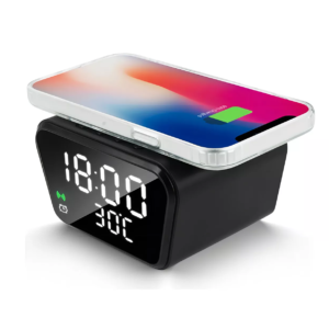 Reloj Despertador Con Cargador Inalámbrico Para Celular Ay-21