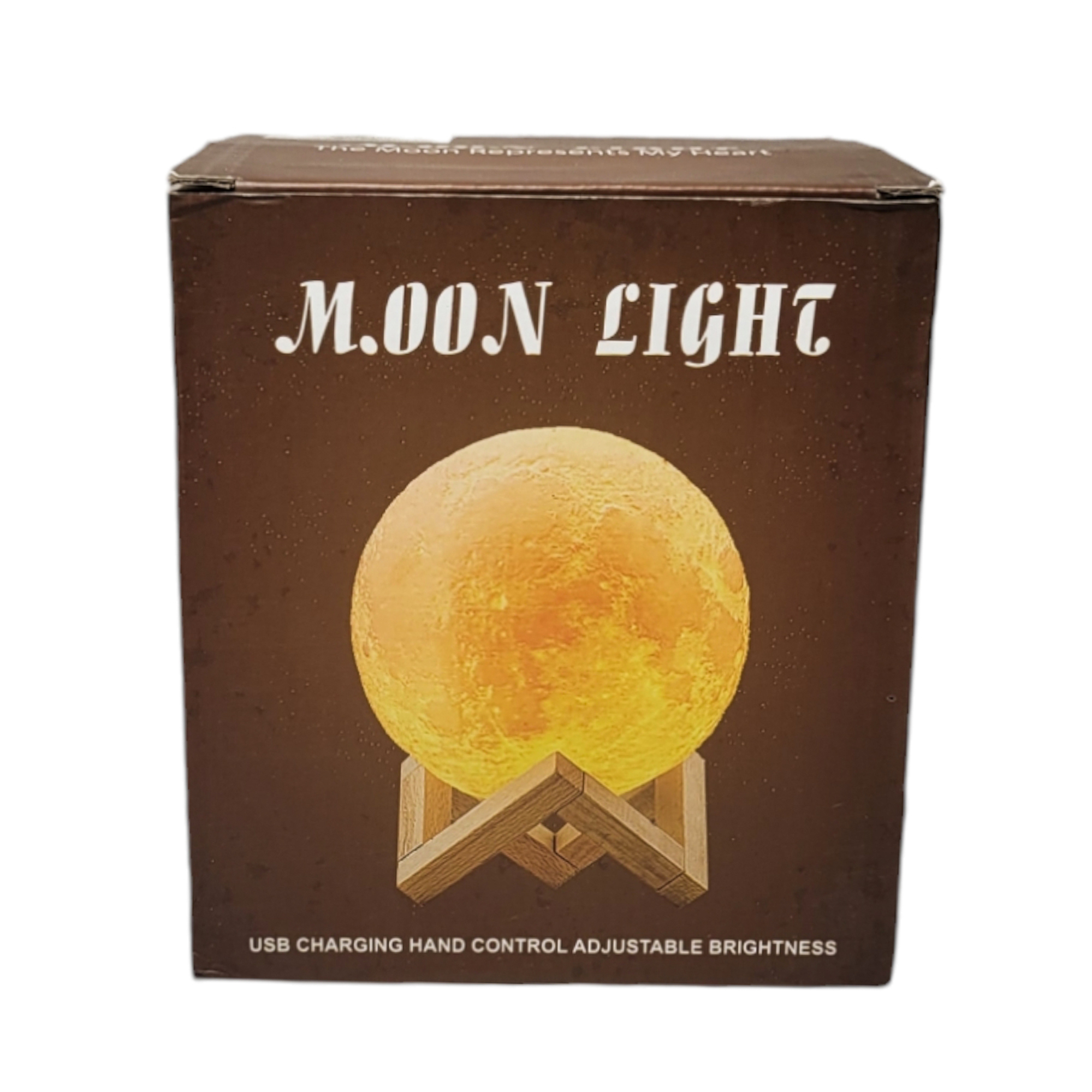 Velador Luna Llena 3D 15Cm Lámpara LED RGB Táctil - Imagen 3