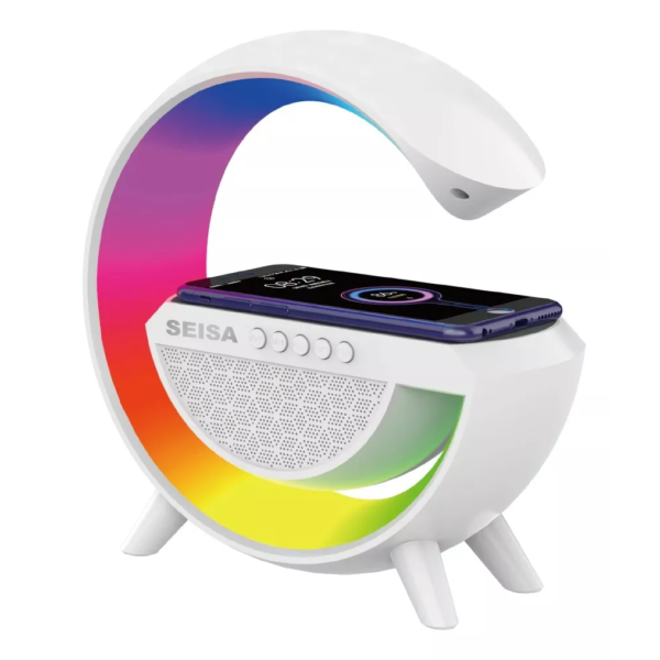 Parlante Bluetooth Con Luces Y Carga Inalámbrica Seisa BT2301