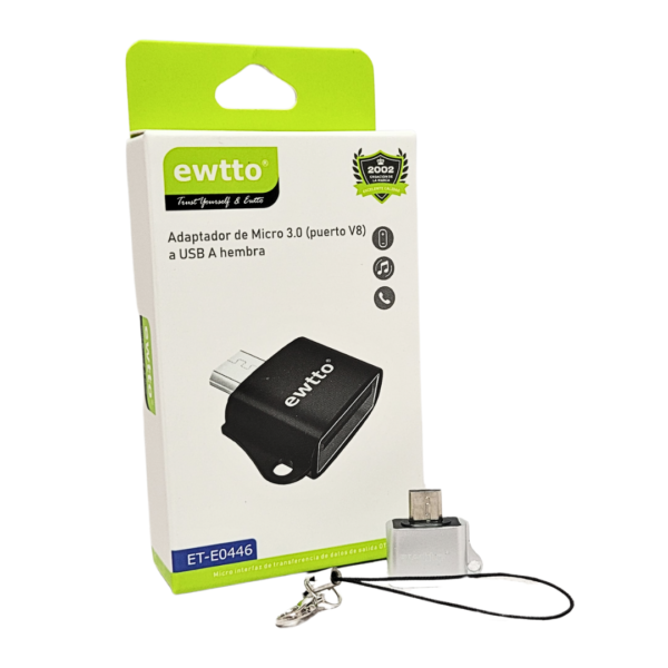 Adaptador de Micro USB 3.0 (Puerto V8) a USB - Imagen 2