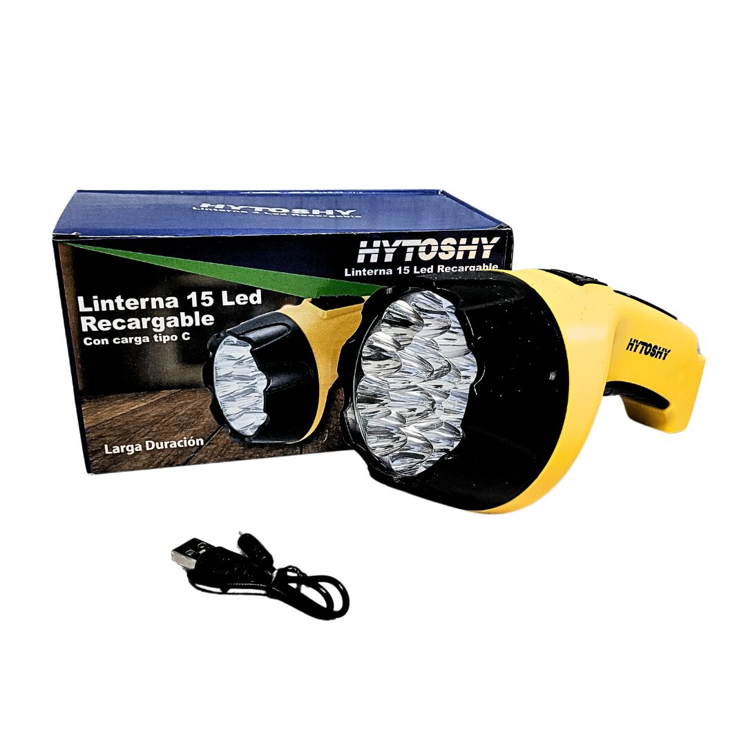 Linterna Recargable Hytoshy 15 Leds Alta Duración