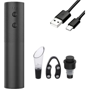 Set de Vino Eléctrico y Recargable Sacacorchos OM-W04