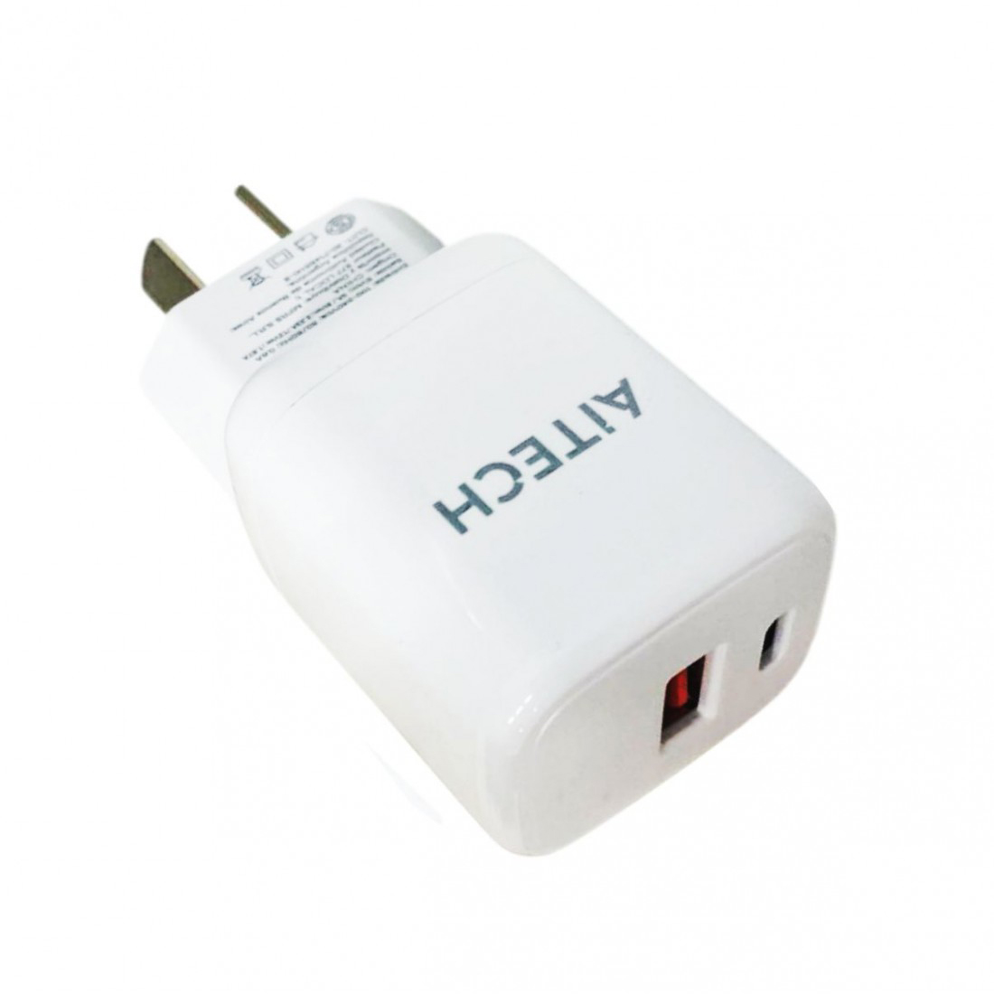 Cabezal Aitech 45W Carga Rápida 2 Puertos USB + Tipo C