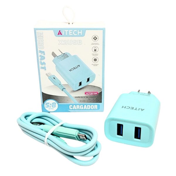 Cargador de Pared Aitech Fast Charging 5.8A Micro USB - Imagen 4