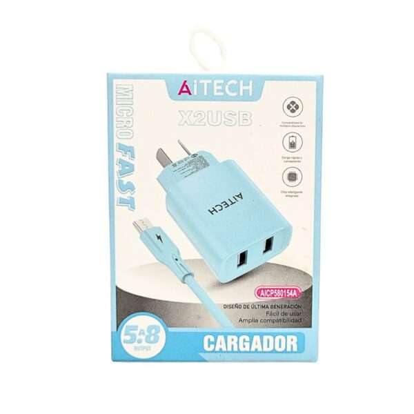 Cargador de Pared Aitech Fast Charging 5.8A Micro USB - Imagen 5