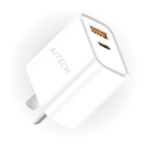 Cabezal Aitech Carga Super Rápida 45W USB+Tipo C