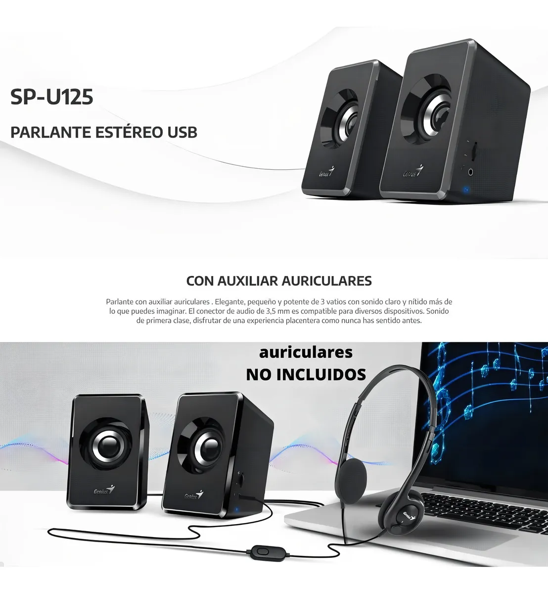 Parlante Para PC Genius SP-U125 - Imagen 4