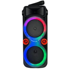 Parlante 8"X2 Bluetooth C/Microfono C/Luz LED
