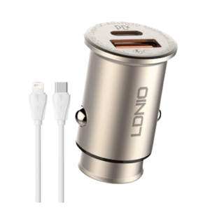 Cargador Para Auto Ldnio C506Q 30W Carga Rapida Lightning